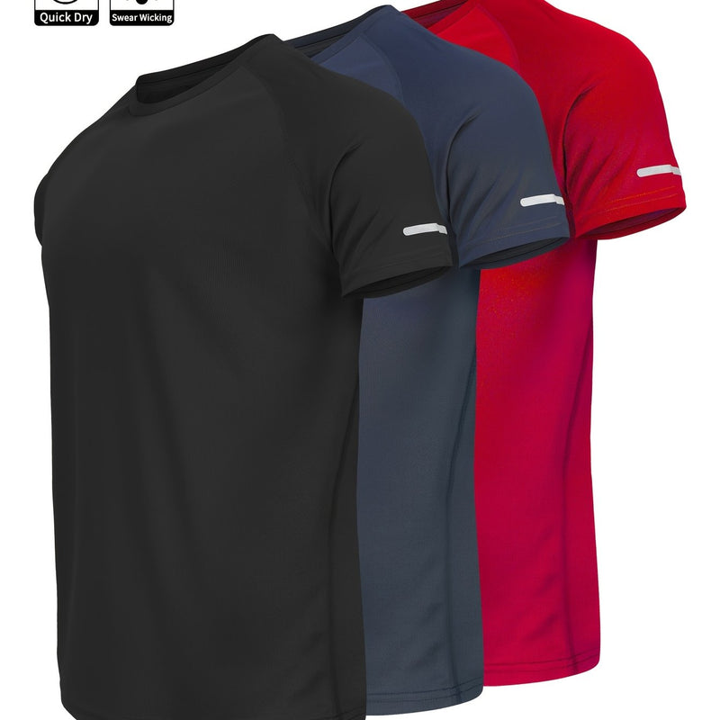 Kit 3 Camisetas Masculinas Esportivas – Respiráveis, Estilosas e Feitas pro Movimento!