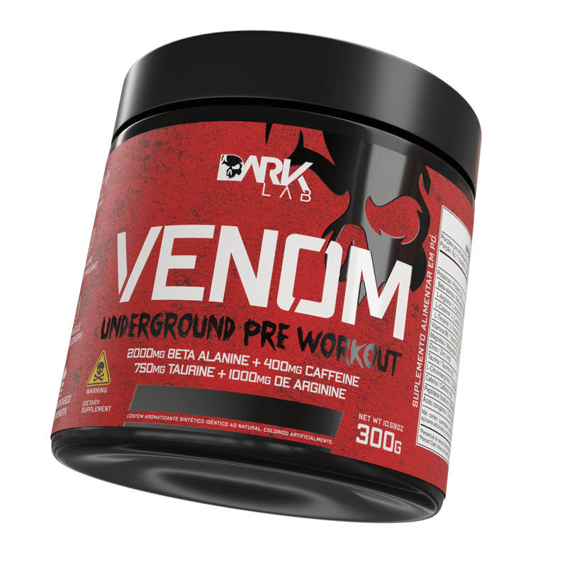 Pre Workout Venom 300g Underground Pre Workout Dark Lab, Beta Alanine, Cafeina, Taurine, Arginine
